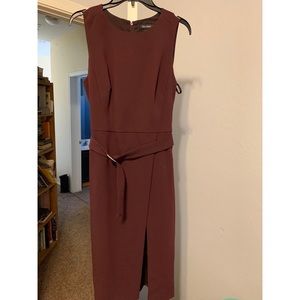 maroon white house black market cocktail dress